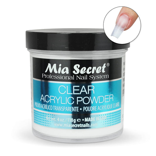 💎✨ Mia Secret® Clear Acrylic Powder 4 oz (118 g) – Acrílico Transparente Profesional PL440-C ✨💎