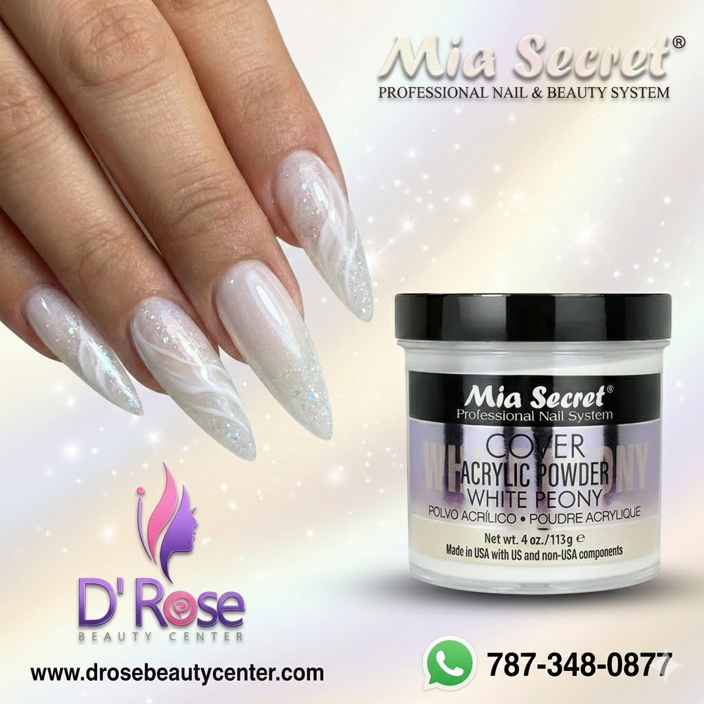 💖✨ Mia Secret® Cover WHITE PEONY 4 oz | Acrílico Cover Profesional PL440-NY ✨💖