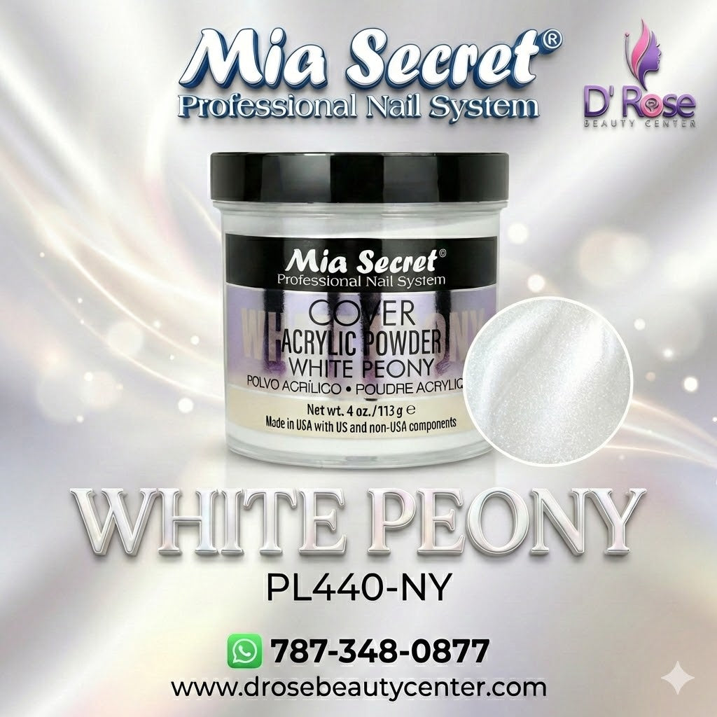 💖✨ Mia Secret® Cover WHITE PEONY 4 oz | Acrílico Cover Profesional PL440-NY ✨💖