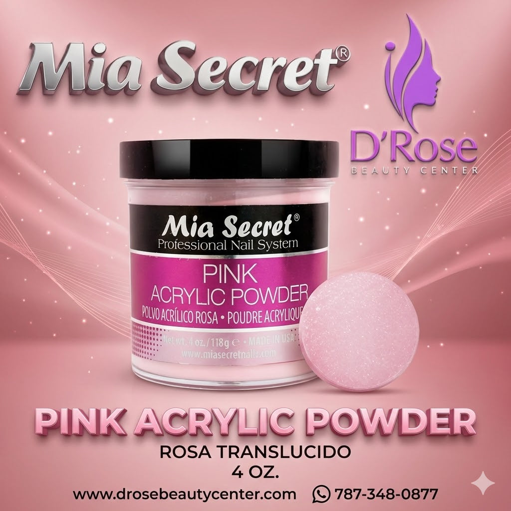 💖✨ Mia Secret® Pink Acrylic Powder 4 oz – Elegancia Natural Profesional (PL440-P) ✨💖
