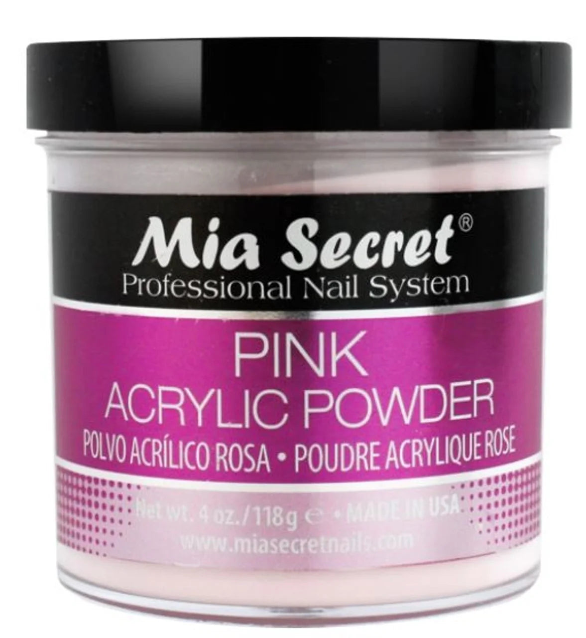 💖✨ Mia Secret® Pink Acrylic Powder 4 oz – Elegancia Natural Profesional (PL440-P) ✨💖