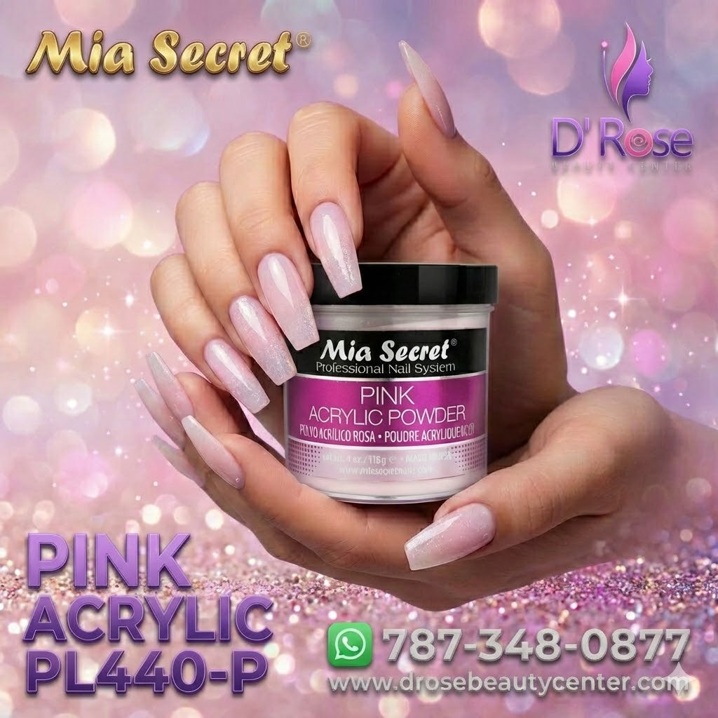 💖✨ Mia Secret® Pink Acrylic Powder 4 oz – Elegancia Natural Profesional (PL440-P) ✨💖