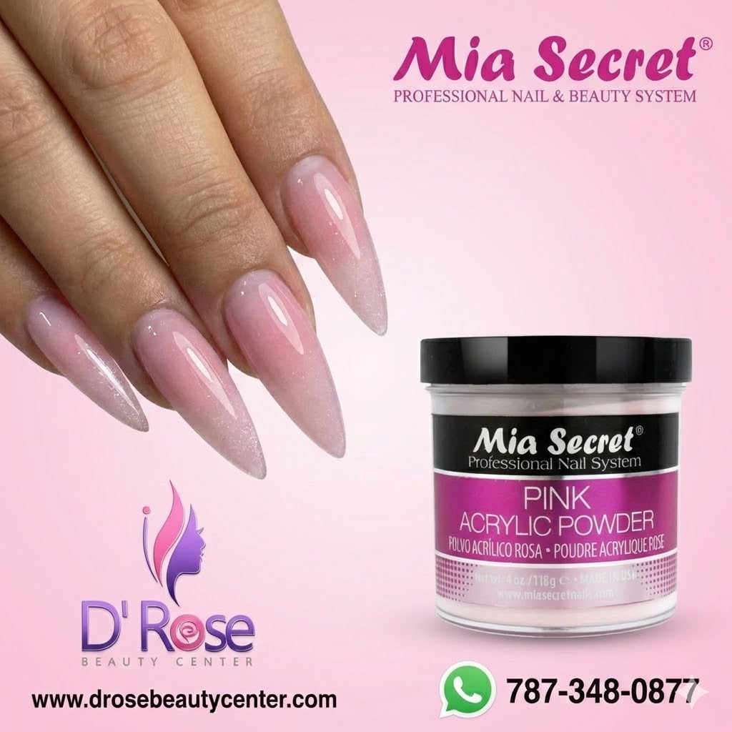 💖✨ Mia Secret® Pink Acrylic Powder 4 oz – Elegancia Natural Profesional (PL440-P) ✨💖