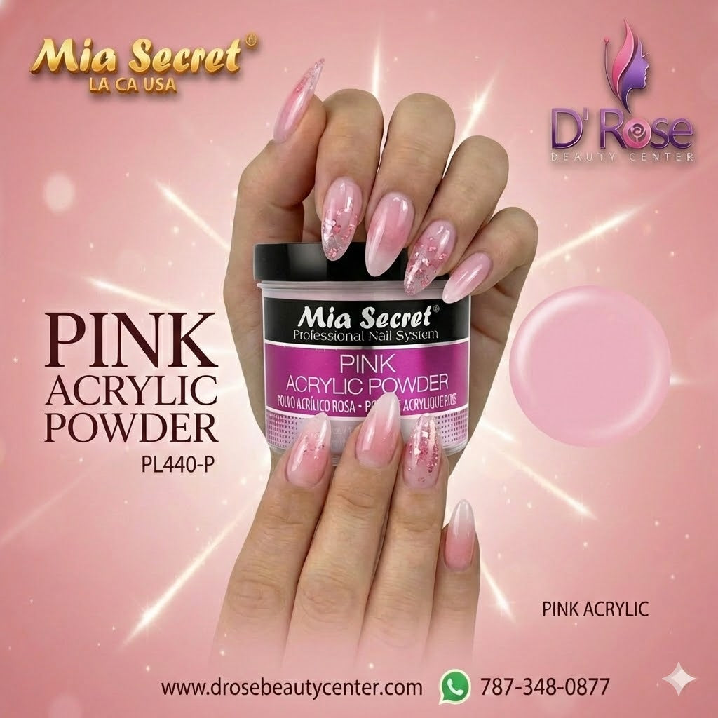 💖✨ Mia Secret® Pink Acrylic Powder 4 oz – Elegancia Natural Profesional (PL440-P) ✨💖