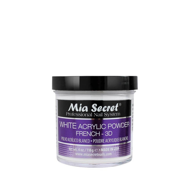 💖✨ Mia Secret® White Acrylic Powder French-3D 4oz | Blanco Puro Profesional ✨💖