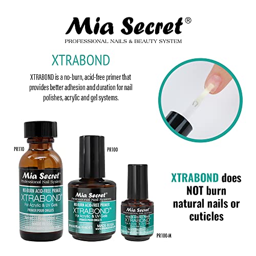💅✨ XTRABOND Primer Acid Free PR-110 – 1 oz | Adhesión Profesional Sin Ardor | Mia Secret ✨💅