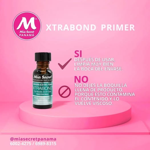 💅✨ XTRABOND Primer Acid Free PR-110 – 1 oz | Adhesión Profesional Sin Ardor | Mia Secret ✨💅