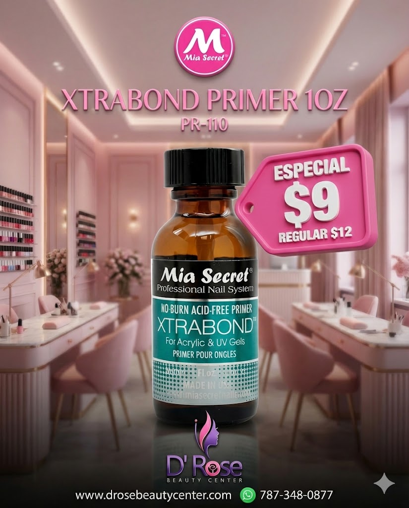 💅✨ XTRABOND Primer Acid Free PR-110 – 1 oz | Adhesión Profesional Sin Ardor | Mia Secret ✨💅