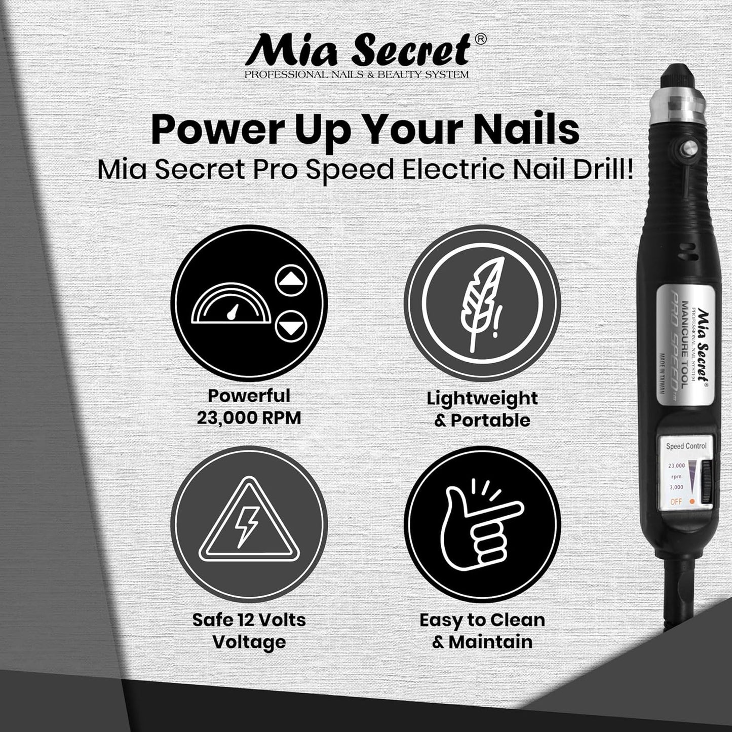 💅 MIA SECRET PRO SPEED DRILL PRO-250 – 23,000 RPM