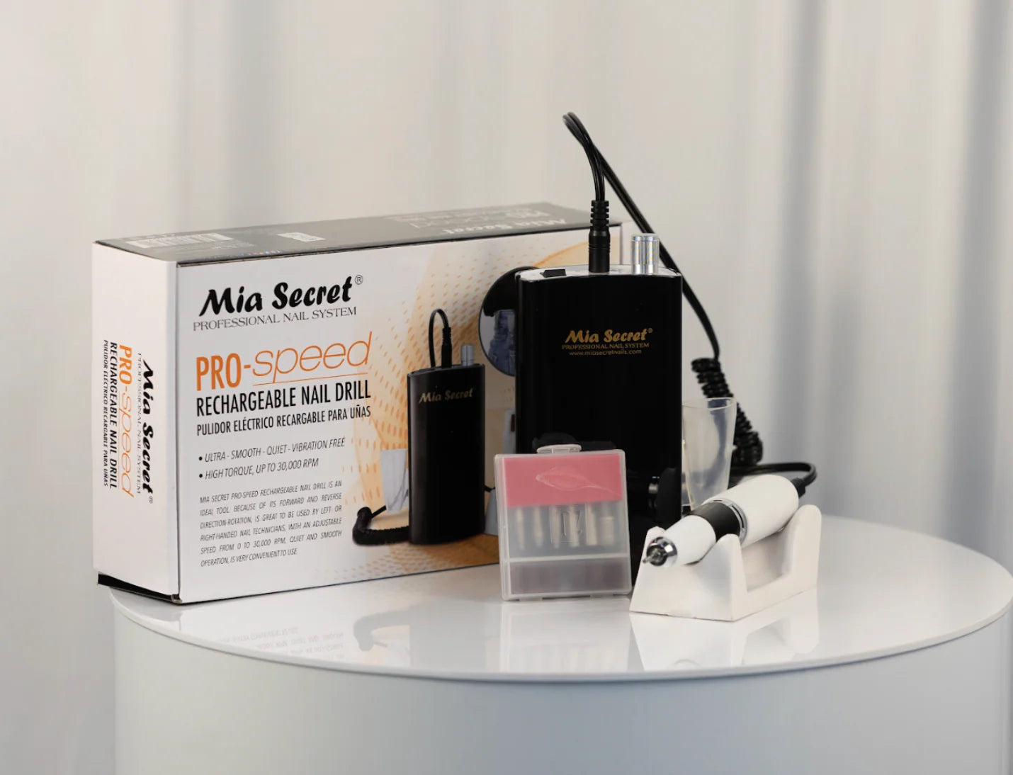 Mia Secret Pro-Speed Drill Recargable PRO-267 30,000 RPM | Pulidor Eléctrico Profesional