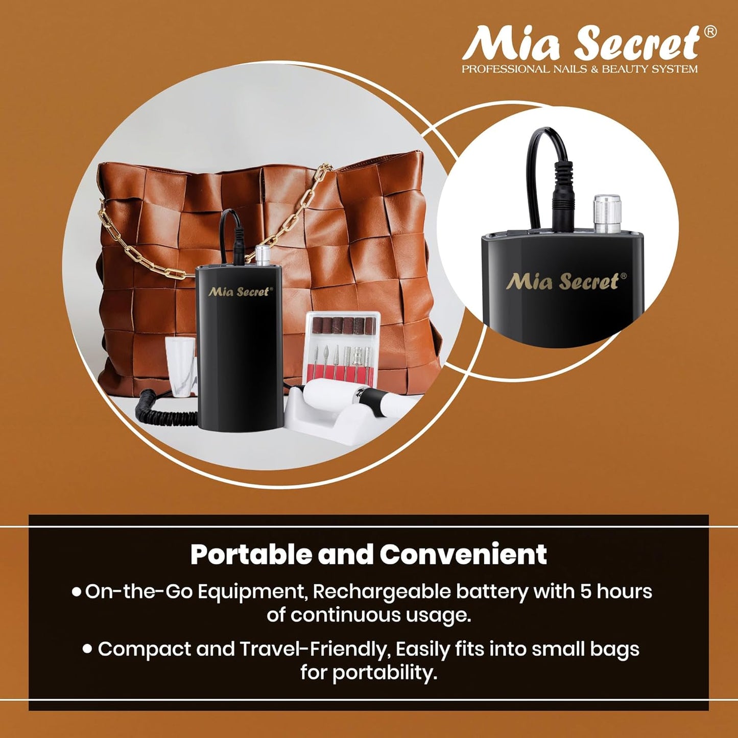 Mia Secret Pro-Speed Drill Recargable PRO-267 30,000 RPM | Pulidor Eléctrico Profesional