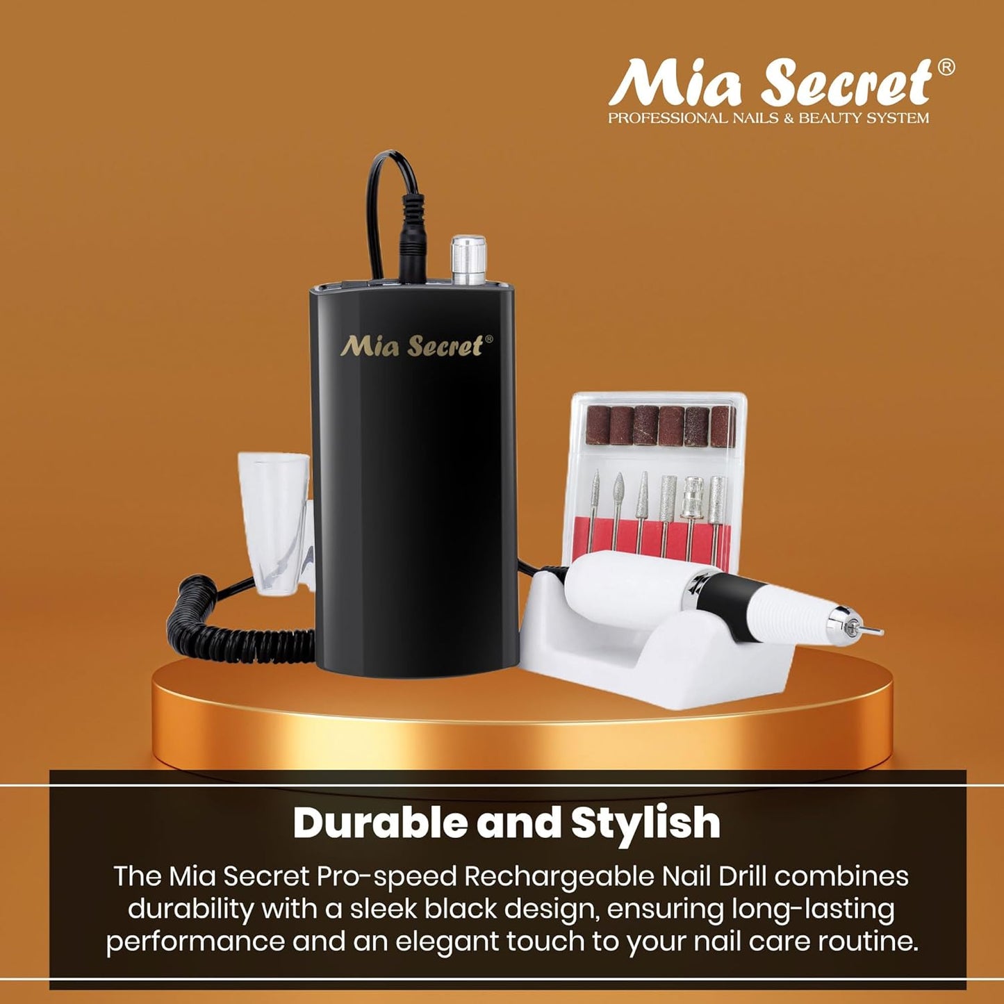 Mia Secret Pro-Speed Drill Recargable PRO-267 30,000 RPM | Pulidor Eléctrico Profesional