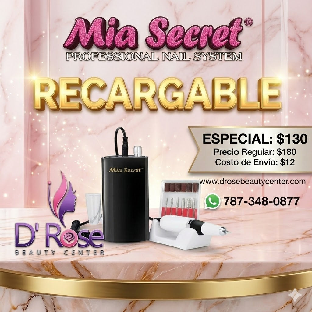 Mia Secret Pro-Speed Drill Recargable PRO-267 30,000 RPM | Pulidor Eléctrico Profesional