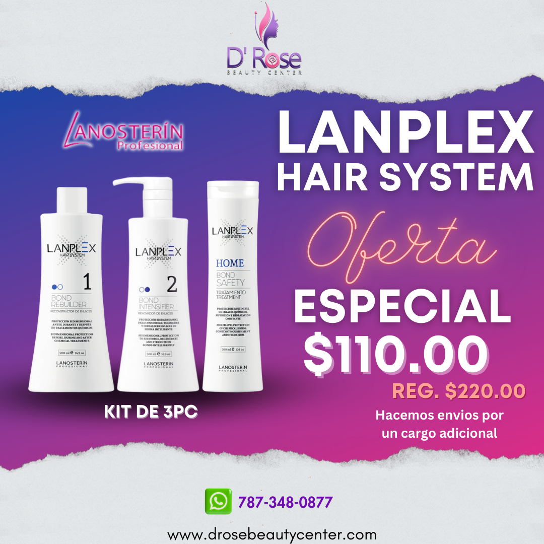 LANOSTERIN PROFESIONAL LANPLEX HAIR BOND KIT 3PC GRANDE (LPLHBK3G)