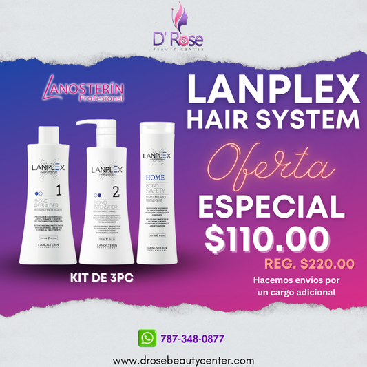 LANOSTERIN PROFESIONAL LANPLEX HAIR BOND KIT 3PC GRANDE (LPLHBK3G)