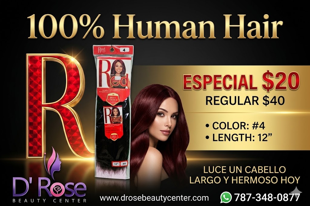 Red 100% Human Hair Straight Hair Color #4 12"