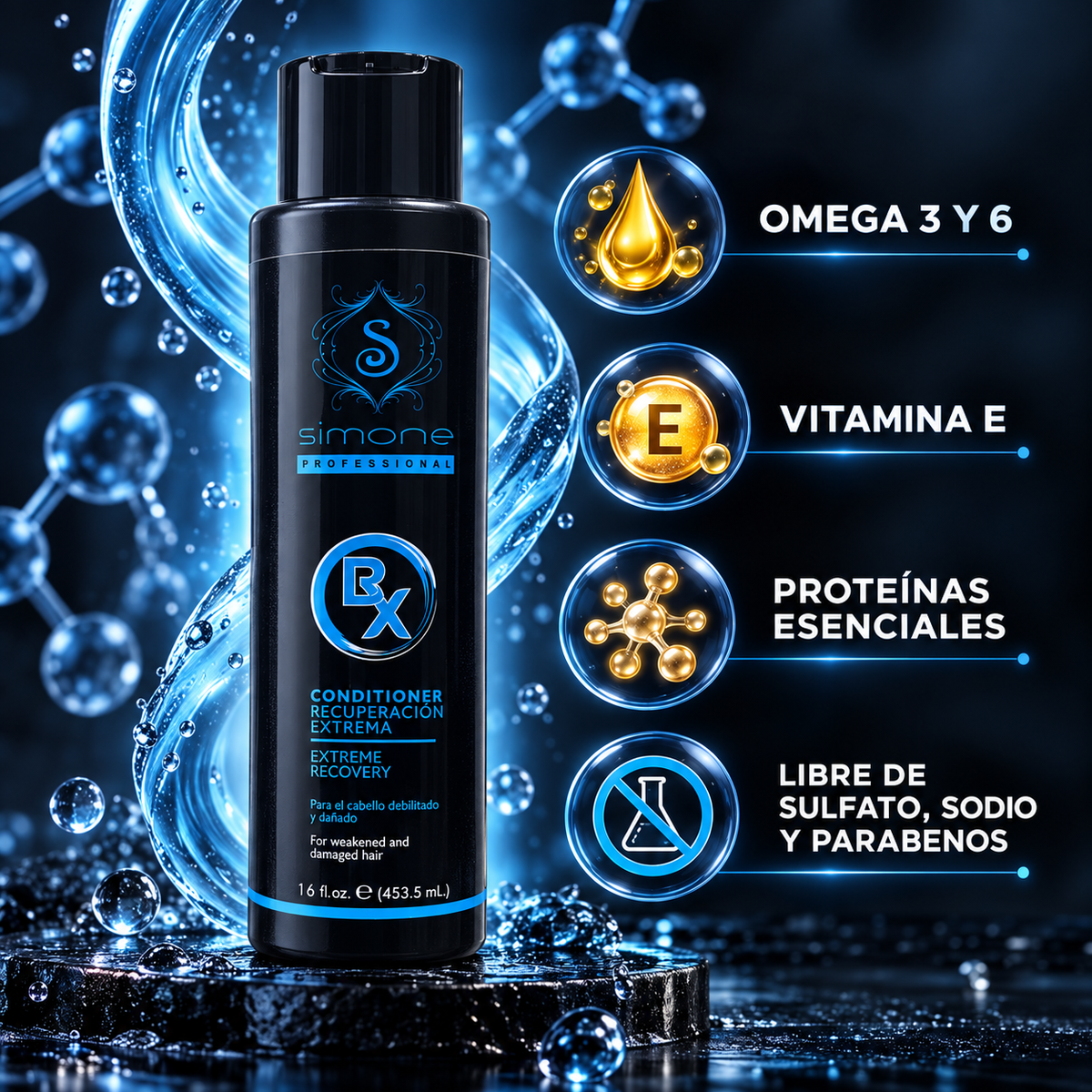Simone Professional Botox Acondicionador Recuperación Extrema 16 oz – SBA16