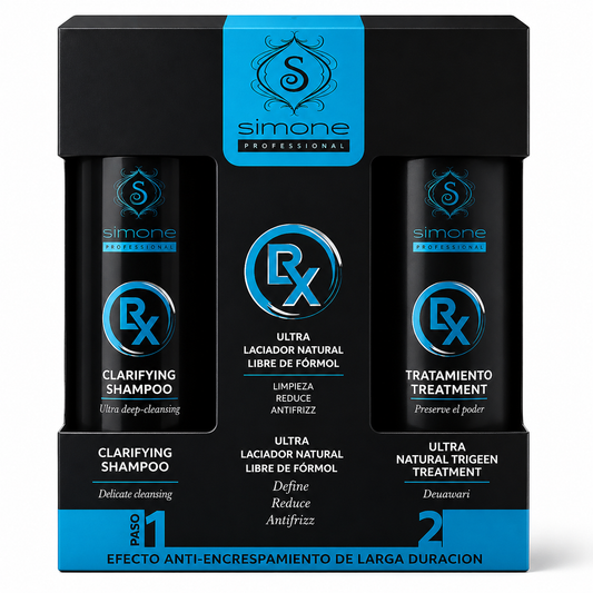 💙 Simone Professional RX Ultra Laciador Natural Kit 2 Pasos Libre de Formol SBKL5