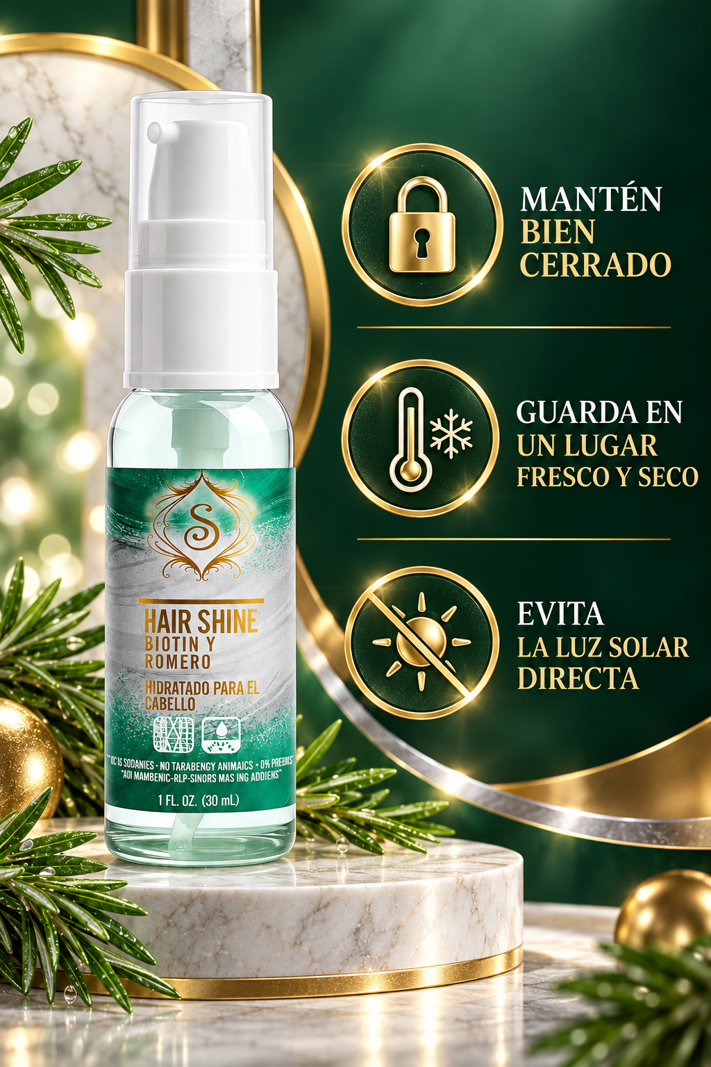 Simone Professional Gotas de Brillo Biotina y Romero 1 oz SBRGB1