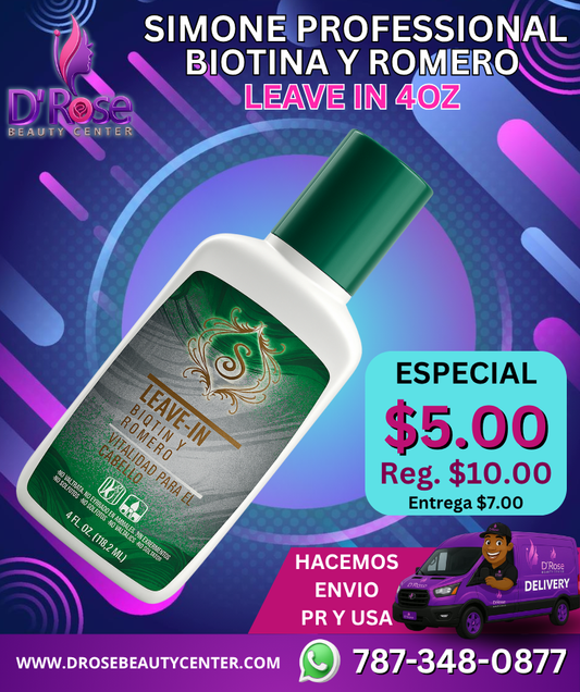 💚 SIMONE PROFESSIONAL LEAVE-IN BIOTINA Y ROMERO 4oz