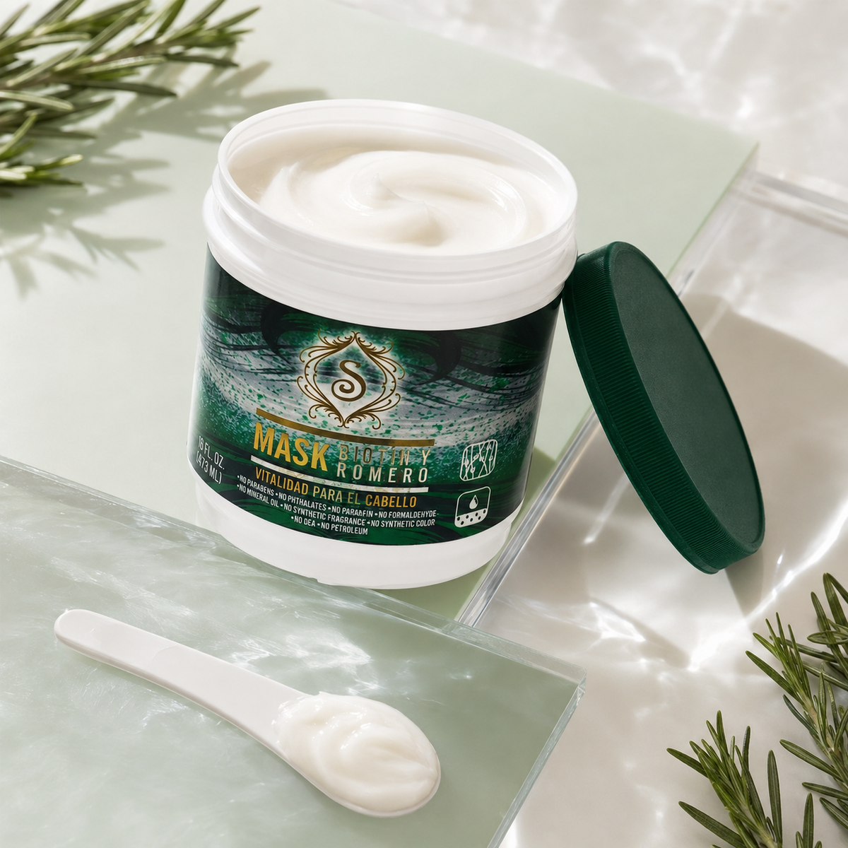Simone Professional Mascarilla Biotina y Romero 16 oz SBRM16