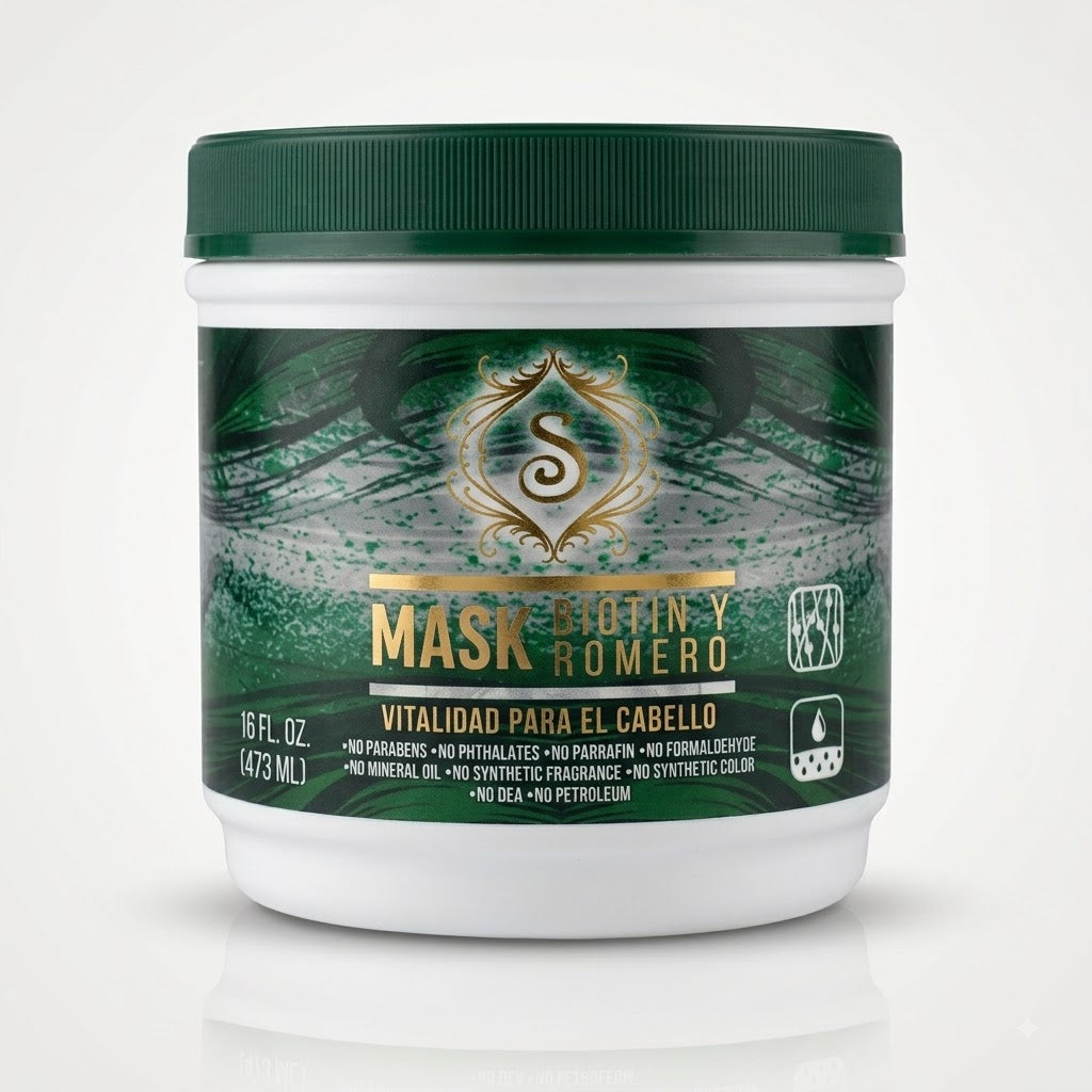 Simone Professional Mascarilla Biotina y Romero 16 oz SBRM16
