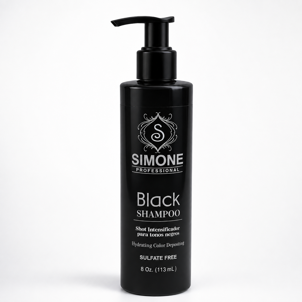 Simone Professional Black Shampoo 8 Oz. (113 mL) – Intensificador para Tonos Negros
