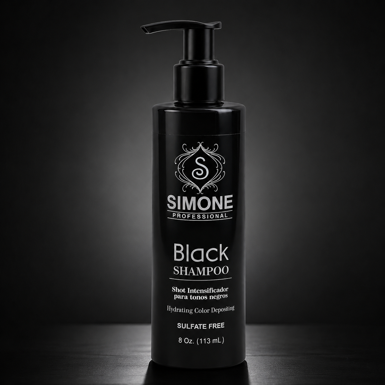 Simone Professional Black Shampoo 8 Oz. (113 mL) – Intensificador para Tonos Negros