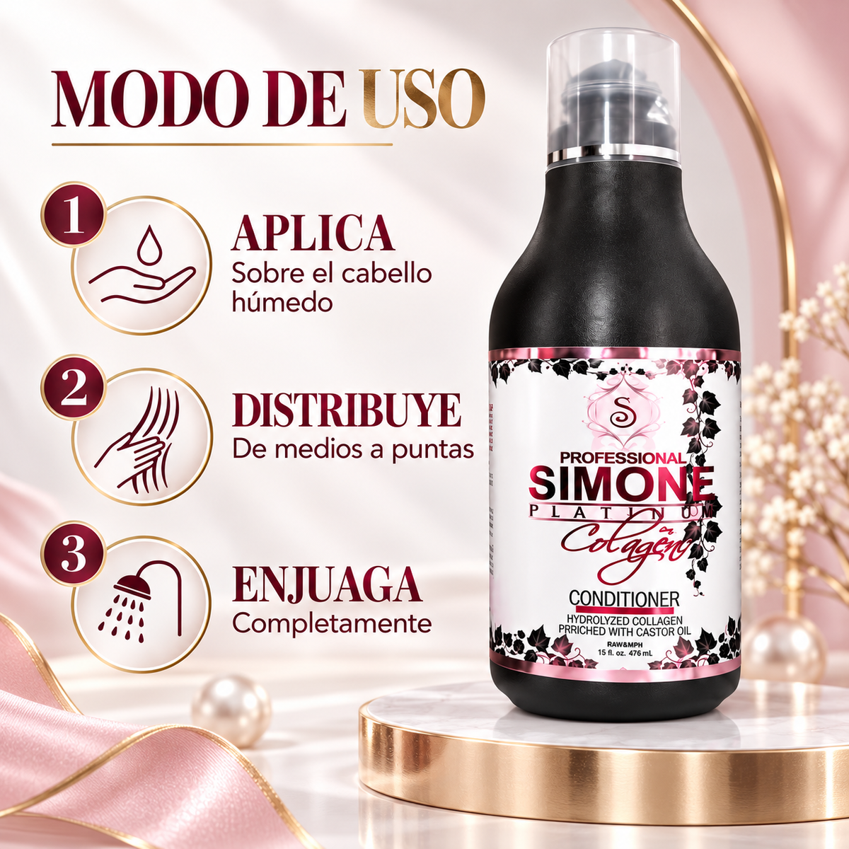 Simone Professional Platinum Collagen Acondicionador 16 oz