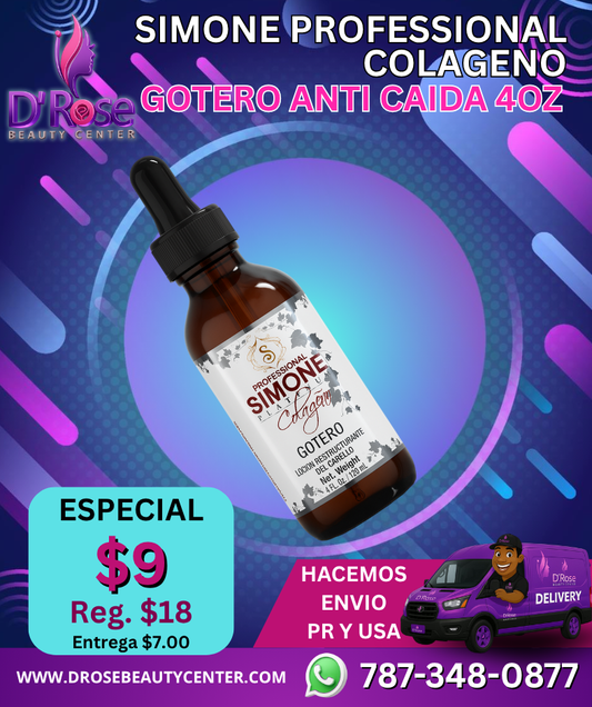 💜 SIMONE PROFESSIONAL COLÁGENO – GOTERO ANTI CAÍDA 4OZ