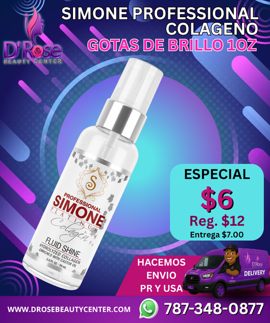 💎 SIMONE PROFESSIONAL COLÁGENO – GOTAS DE BRILLO 1OZ