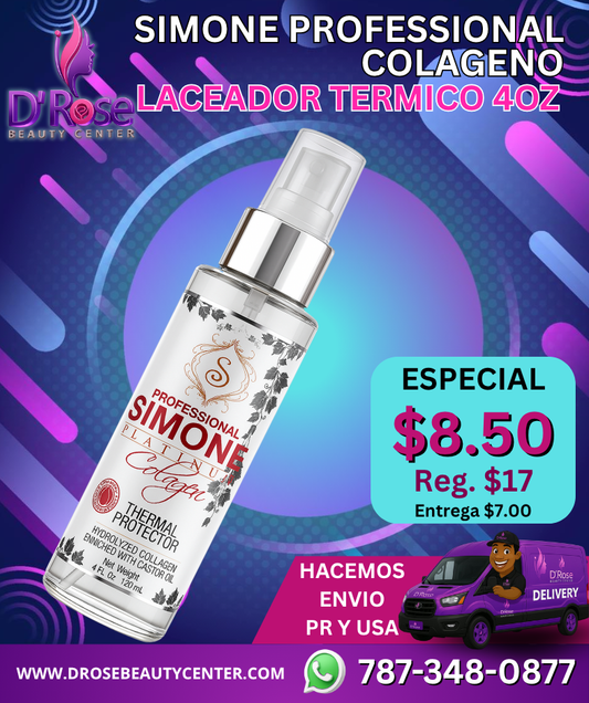 💎 SIMONE PROFESSIONAL COLÁGENO – LACEADOR PROTECTOR TÉRMICO 4OZ