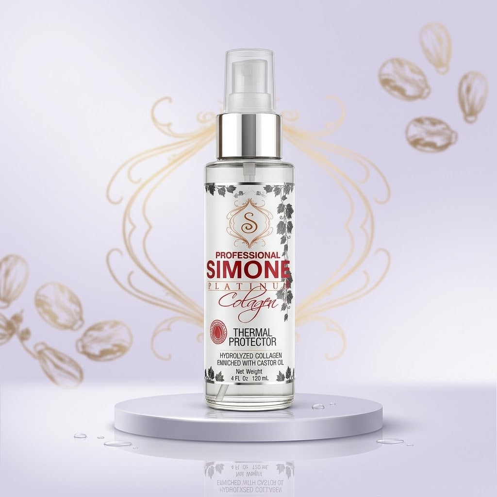 Simone Professional Platinum Collagen Laceador Protector Térmico 4 oz SCLT4