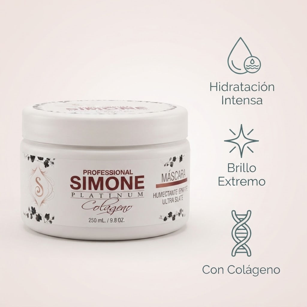 Simone Professional Platinum Colágeno Mascarilla 9.8 oz SCM10