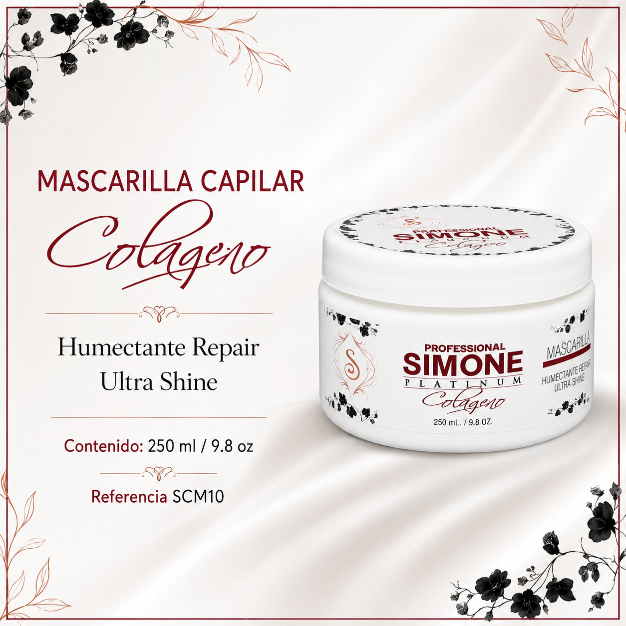Simone Professional Platinum Colágeno Mascarilla 9.8 oz SCM10