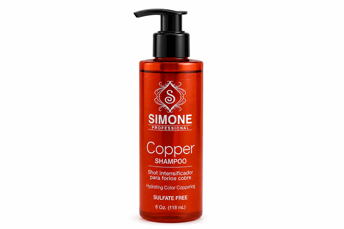 Simone Professional Copper Shampoo 8 oz (118 mL) | Shampoo Intensificador para Tonos Cobre