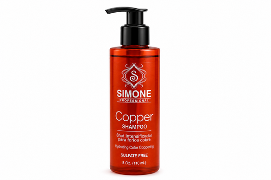 Simone Professional Copper Shampoo 8 oz (118 mL) | Shampoo Intensificador para Tonos Cobre