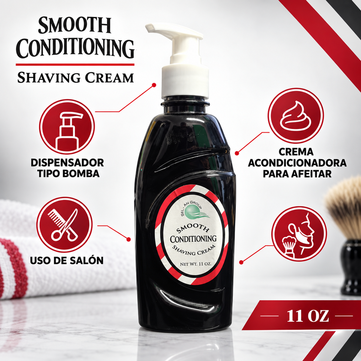 Smooth Conditioning Shaving Cream 11 oz SCSC11
