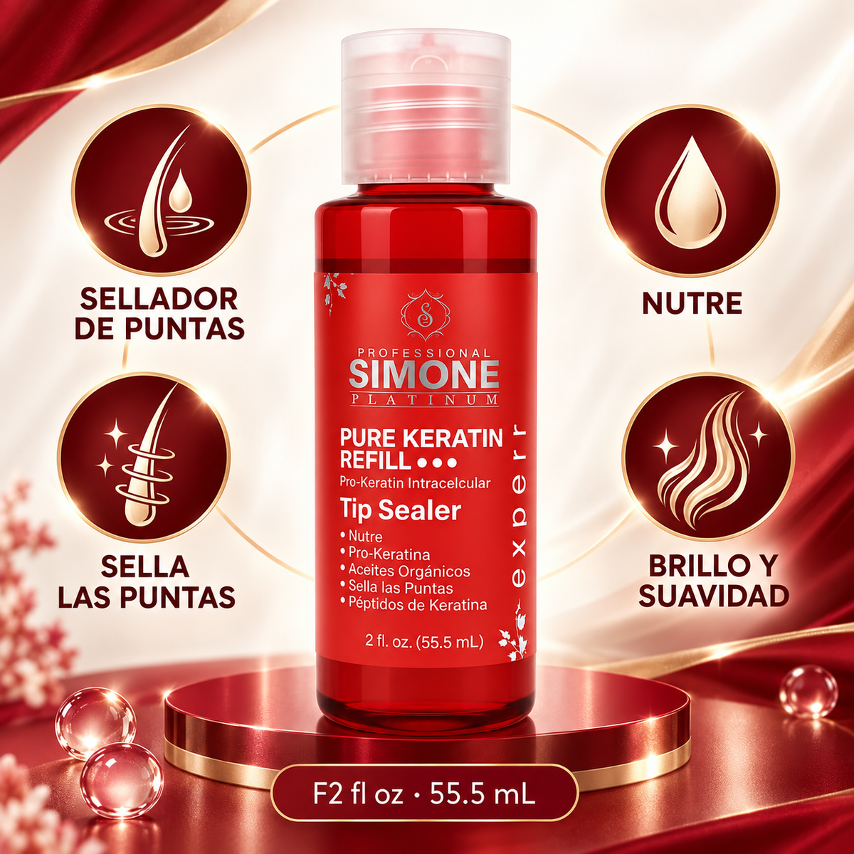 Simone Professional Keratina Sellador de Puntas SKGB2 2 oz