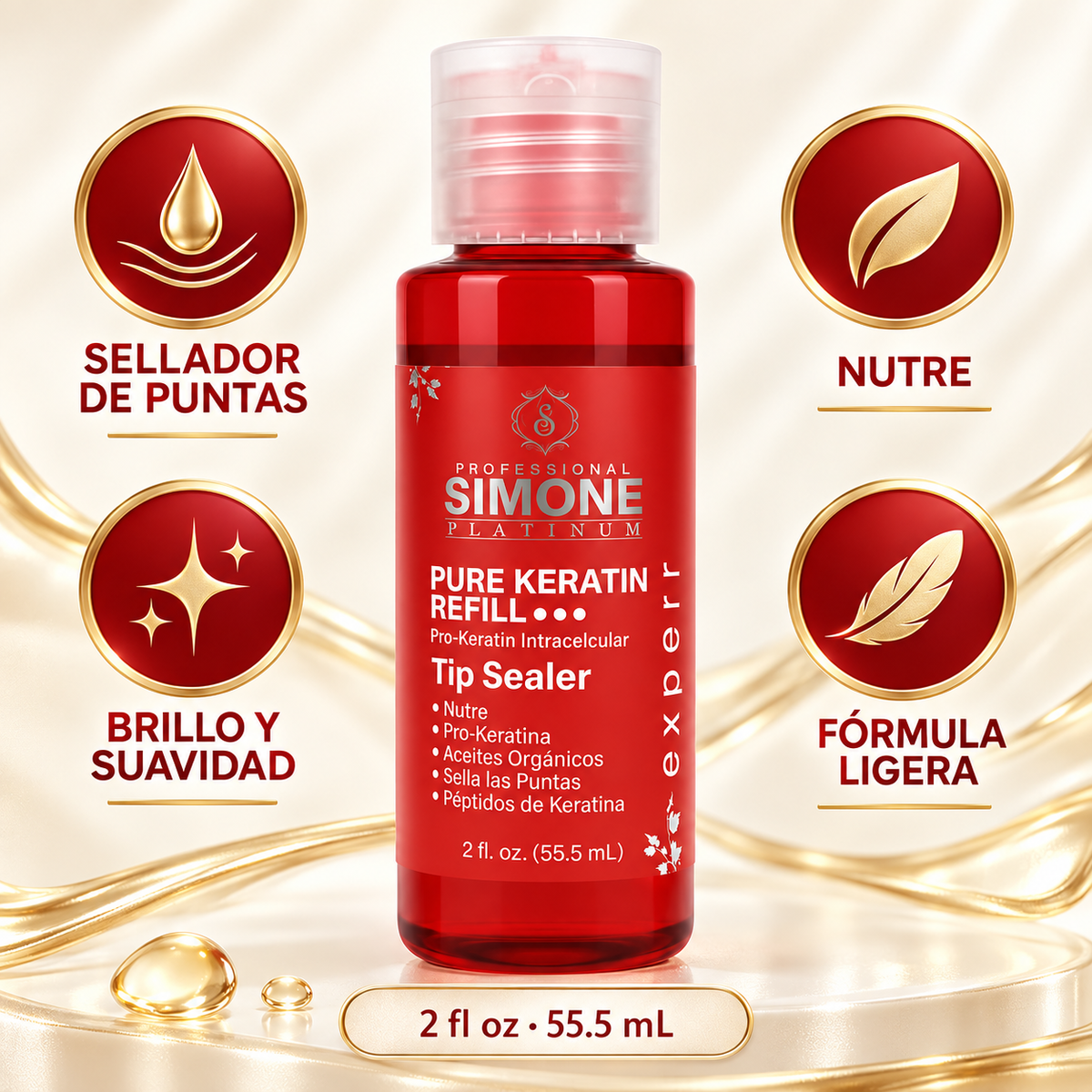 Simone Professional Keratina Sellador de Puntas SKGB2 2 oz