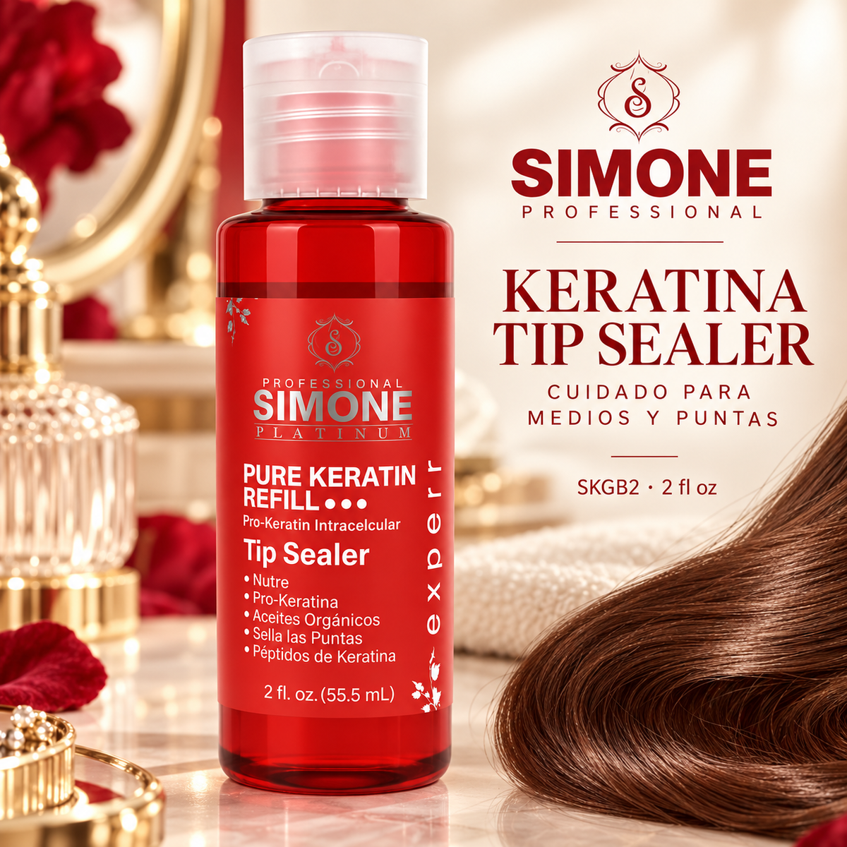 Simone Professional Keratina Sellador de Puntas SKGB2 2 oz