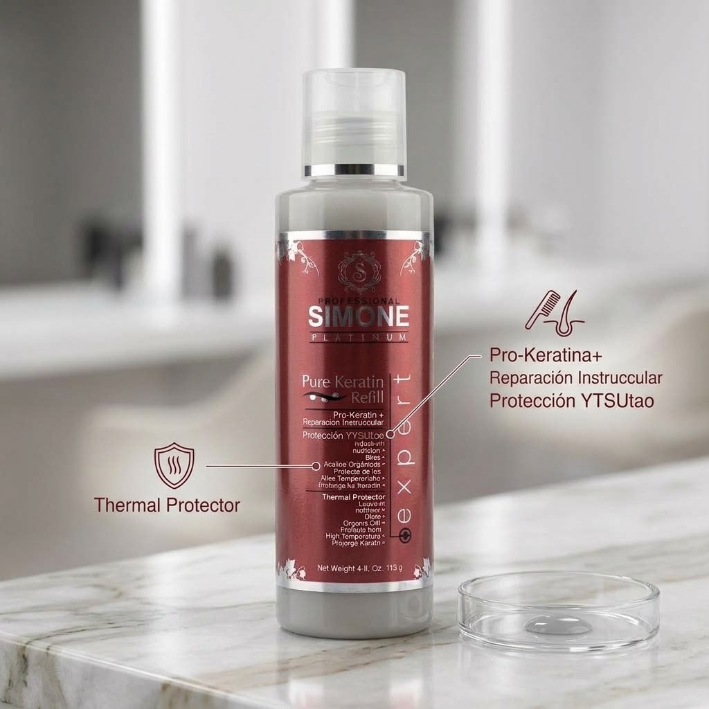 Simone Professional Keratina Leave-In 4oz – Protector Térmico SKLI4