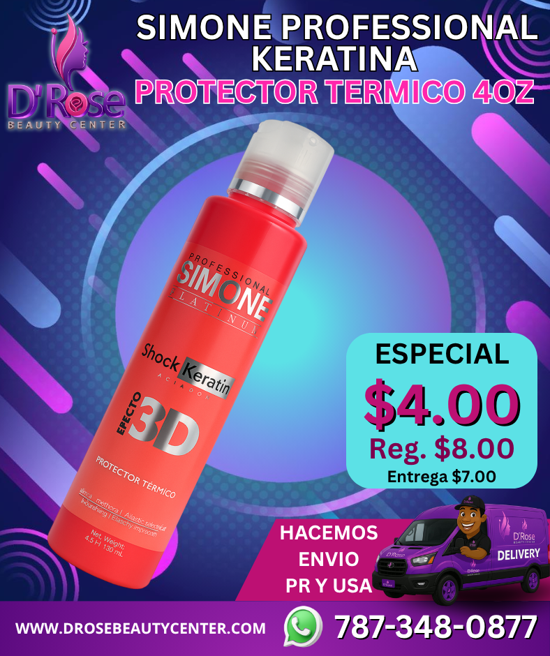 💎 SIMONE PROFESSIONAL KERATINA LACEADOR TÉRMICO 3D 4.5oz