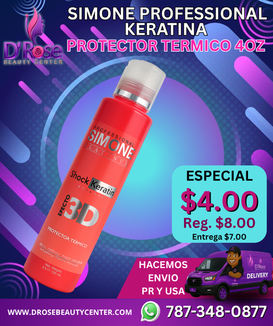 💎 SIMONE PROFESSIONAL KERATINA LACEADOR TÉRMICO 3D 4.5oz