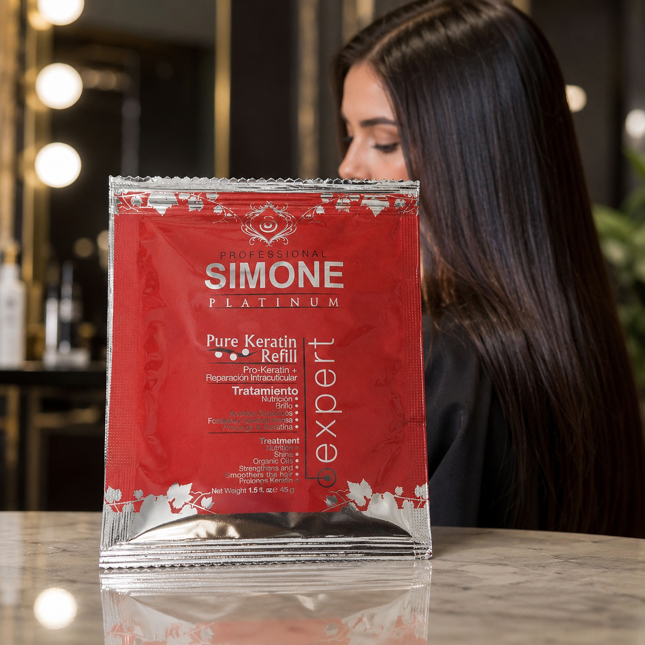 Mascarilla de Keratina Simone Professional Platinum SKM1 1.5 oz