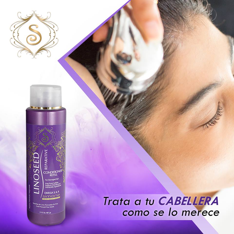💜 SIMONE PROFESSIONAL LINOSEED – ACONDICIONADOR REPARADOR 17oz