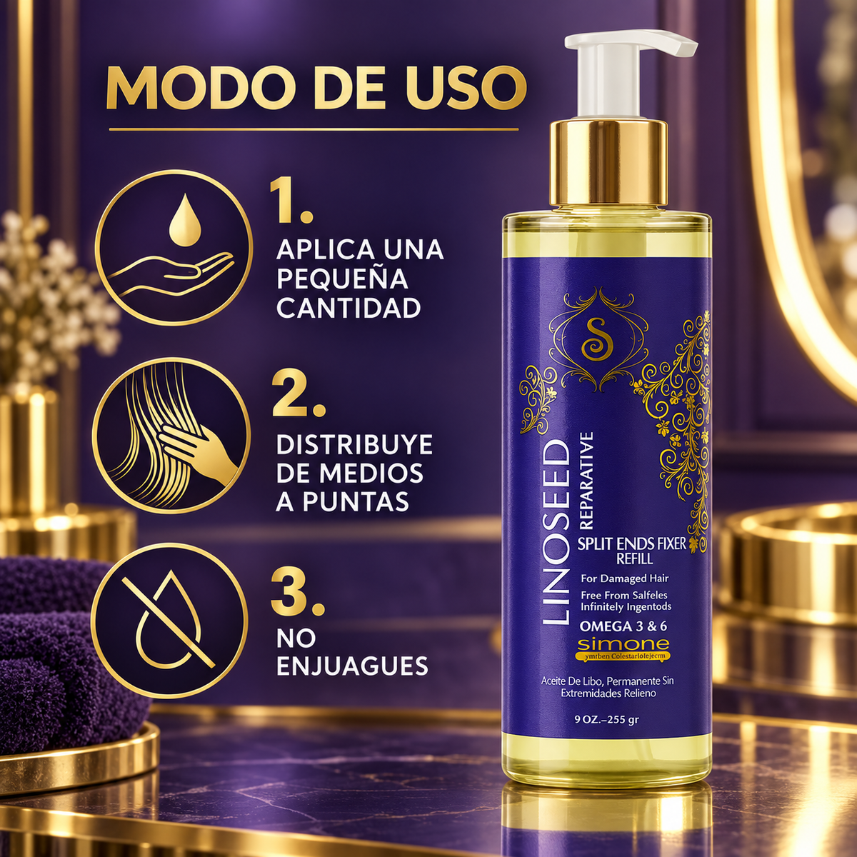Simone Professional Linoseeds Sellador de Puntas 9 oz – SLGB9