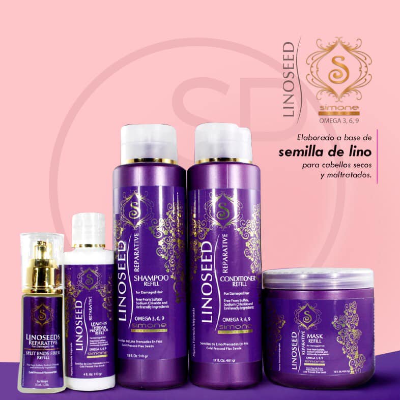 💜 SIMONE PROFESSIONAL LINOSEEDS – MASCARILLA 1.5oz