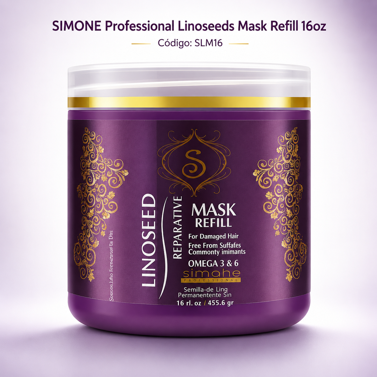 SIMONE Professional Linoseeds Mascarilla Reparadora 16oz SLM16