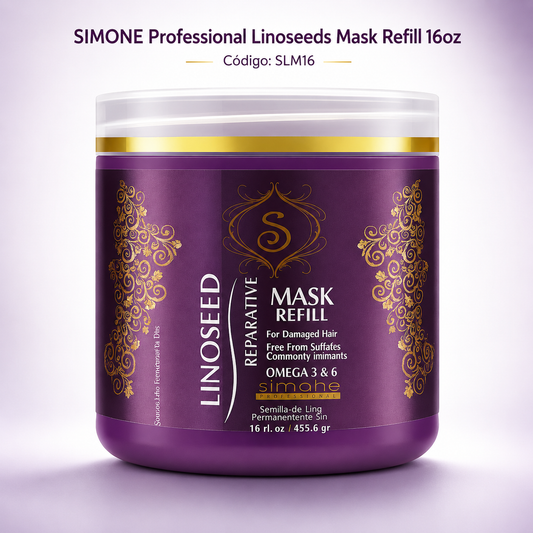 SIMONE Professional Linoseeds Mascarilla Reparadora 16oz SLM16
